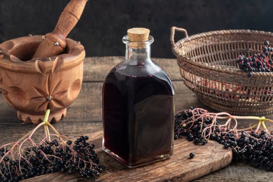 canva a bottle of syrup with elderberries MAEizzZKQ24