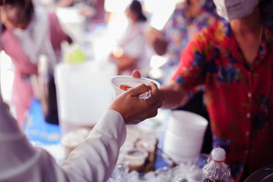 canva beggar begs food from donors caring for fellow human beings in society by giving food giving without hope the concept of poor care MADYItSKGaQ