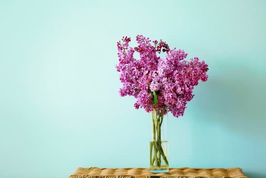 canva bouquet of purple lilac flowers on blue background MAD QiQeC0c