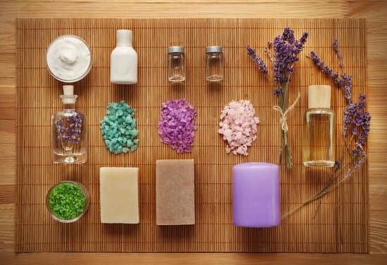canva composition of spa treatments with lavender on bamboo mat MAD Q3ZPd48