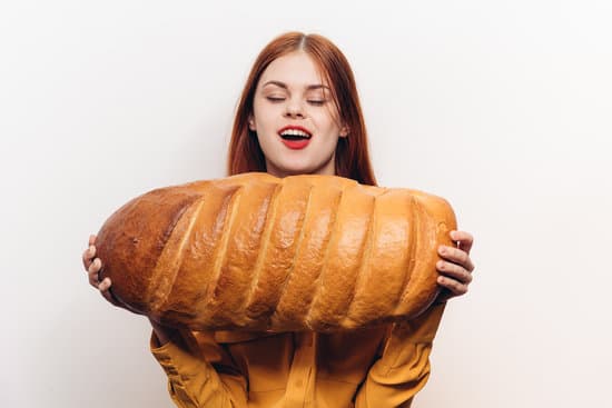 canva emotional woman opening her mouth wide hunger loaf of bread flour product