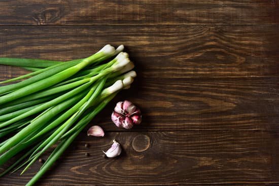 canva fresh green onions and garlic on wooden table MAEIKzVHShE