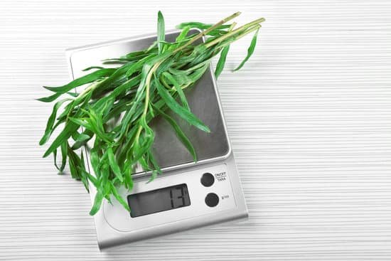 canva herbs on digital kitchen scales on wooden background MAD QrQRcK8