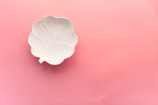 canva leaf shape design empty plate on pink background top down MAEX5OmsB0Y