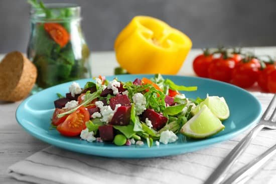 canva plate with useful beet salad on table MAD9bsIHQPA