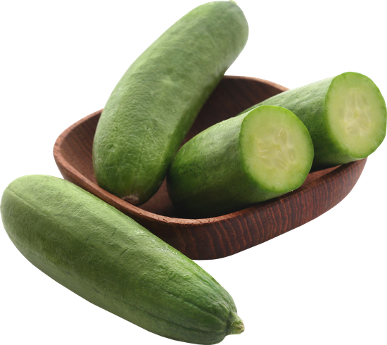 canva ripe cucumbers on a wooden bowl MAEFyWFG19E