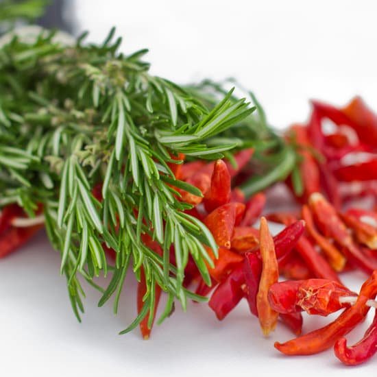 canva dry hot red chili pepper and fresh rosemary MAD7C3rF go