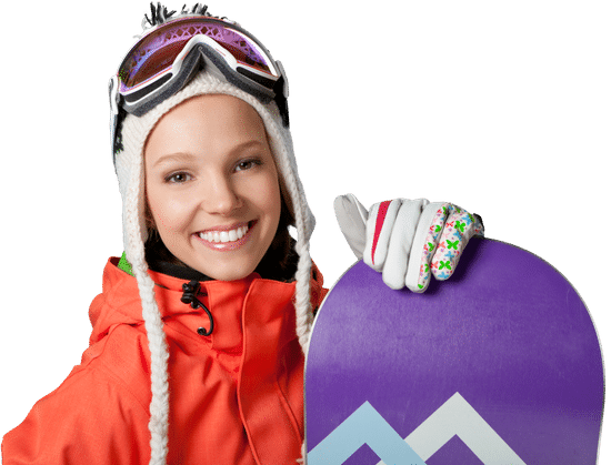 canva female snowboarder