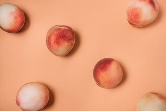 canva peaches on a beige background