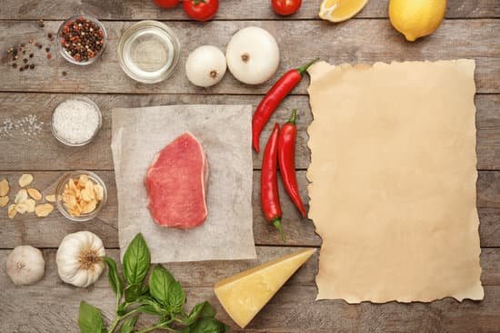 canva raw meat with vegetables and paper