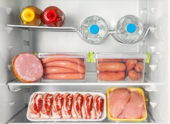 canva refrigerator with fresh meat products MAD9W3dkv5k