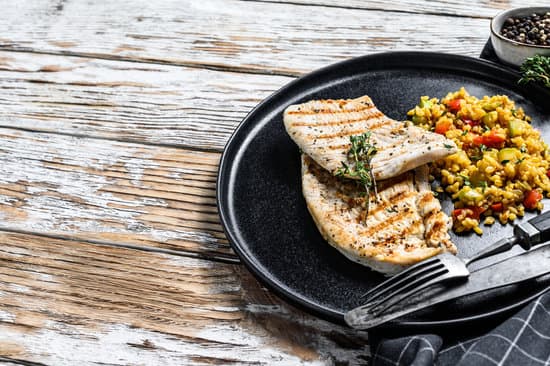 canva roasted turkey meat steaks with quinoa. white background. MAEQrpb63hc