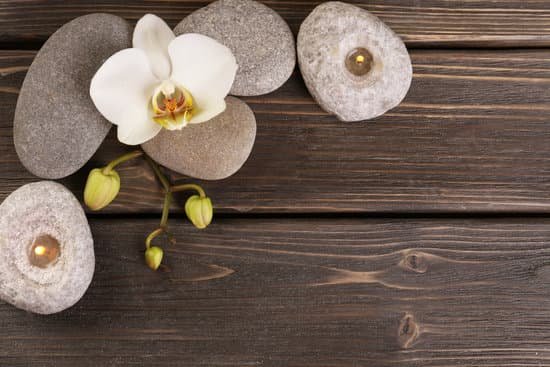 canva spa stones and orchid flower on wooden background MAD Ma lea0