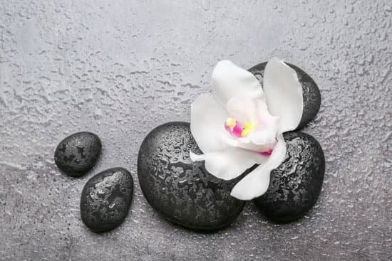 canva spa stones and white orchid on grey background MAD QpUI 5M
