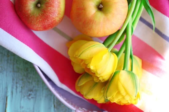 canva tulips with fruits on napkin MAD MeBfXqM
