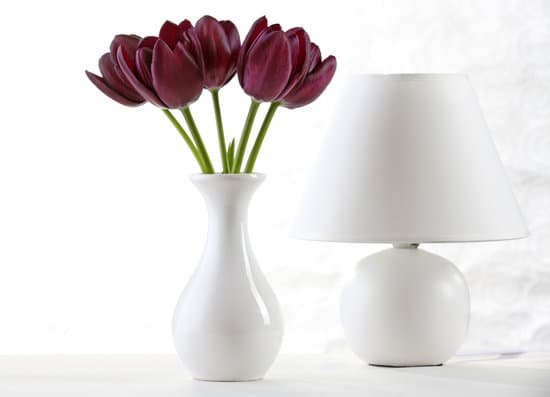 canva violet tulip in vase with lamp MAD MQydo7c