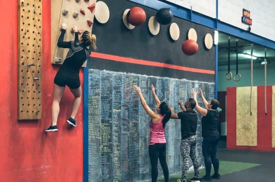 canva woman hanging on climbing wall and athletes doing wall ball MAEARNYtXo4
