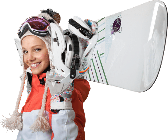 canva young female snowboarder isolated MACpable6Gs