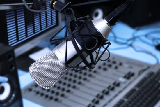 canva a close up of a microphone in a radio studio MADauIGKUqg
