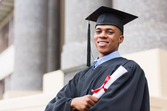 canva african american male graduate standing outside college