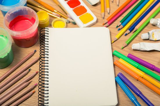 canva childrens desk conducting arts and crafts activity