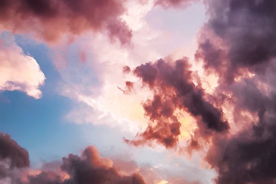 canva down angle photography of red clouds and blue sky