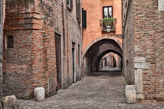 canva ferrara italy the medieval alley via delle volte MADF u3Bmo8