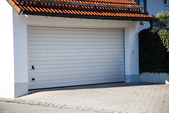 canva garage modern garage white shutter MADJnqrO96E