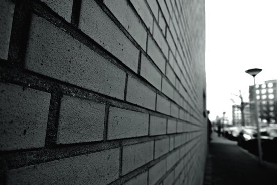 canva grayscale photography of street wall