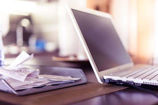 canva grey laptop computer
