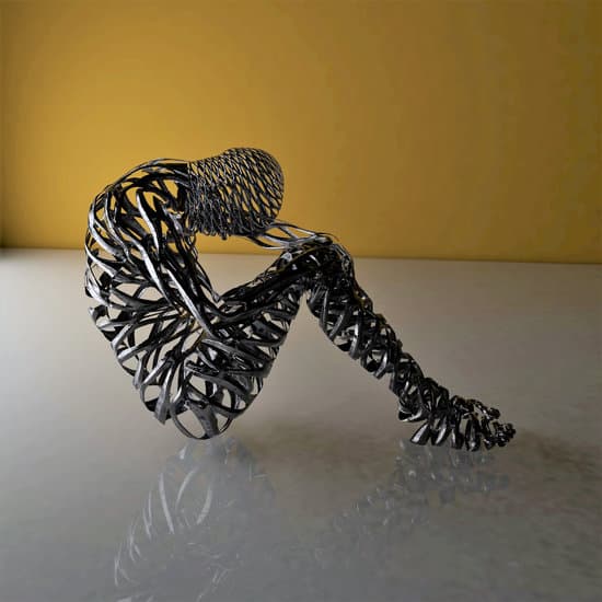 canva human metallic sculpture MADQ47L2TuI