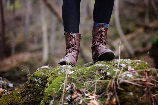 canva low section of man standing in forest