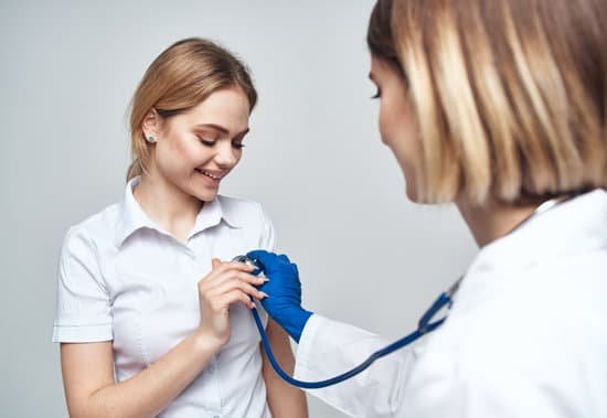 canva nurse with blue gloves and medicine stethoscope patient