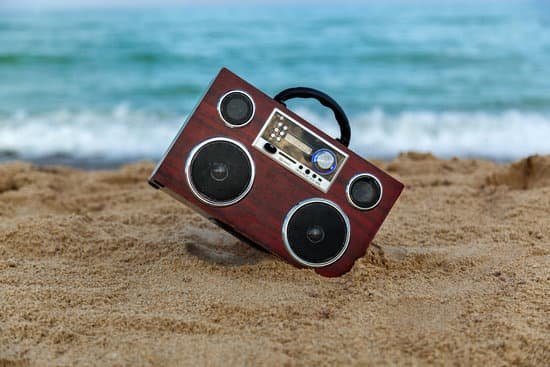 canva radio recorder on the sand