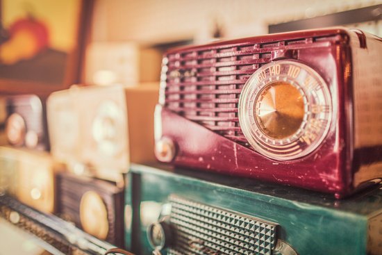 canva selective focus photography of of radios