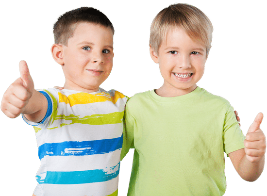 canva two smiling children friends showing thumbs up MACLUb5kgCs