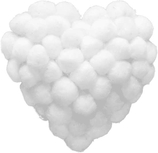 canva valentines day concept of cotton wool
