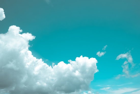 canva white cloudy blue sky