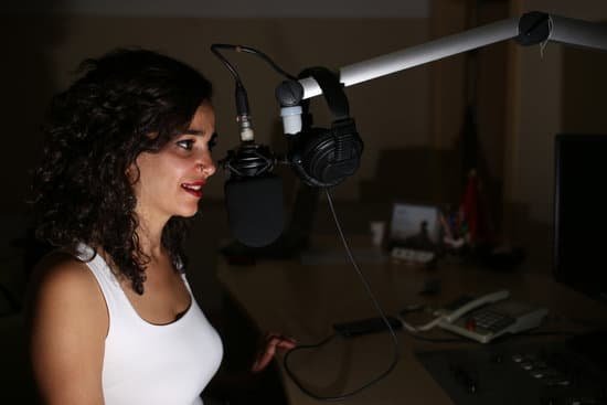 canva woman radio dj in radio studio